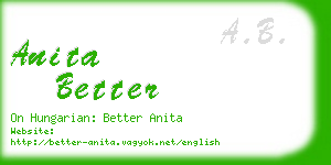 anita better business card